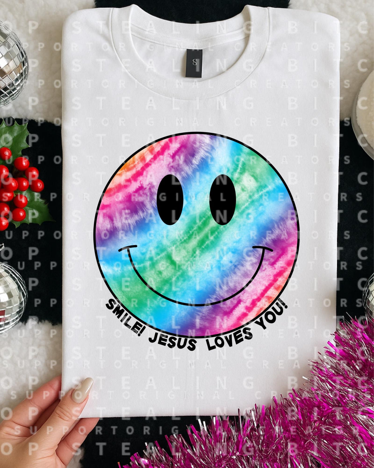 Smile Jesus Loves You, DTF Transfer