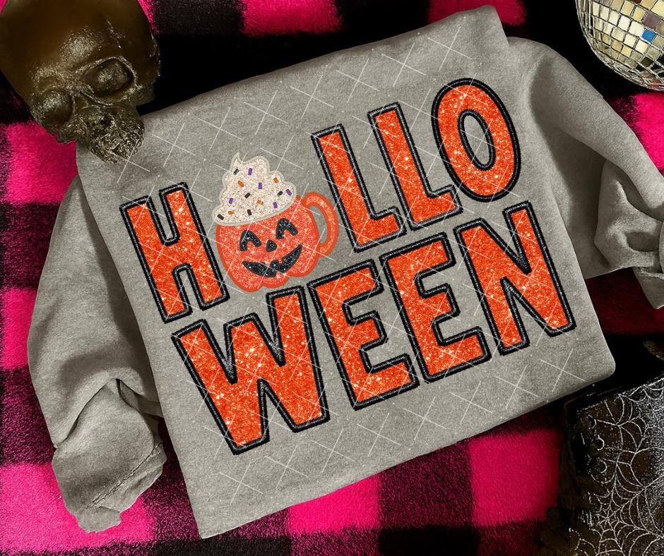 Halloween, Glitter, DTF Transfer
