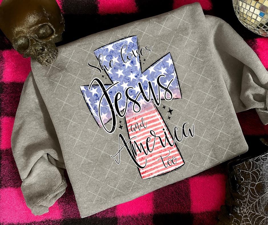 Jesus and America, DTF Transfer