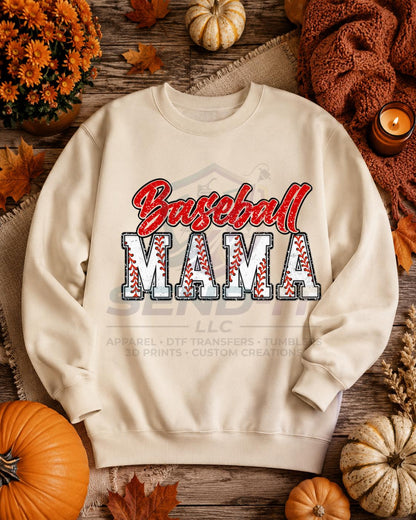 Baseball, Mama, DTF Transfer