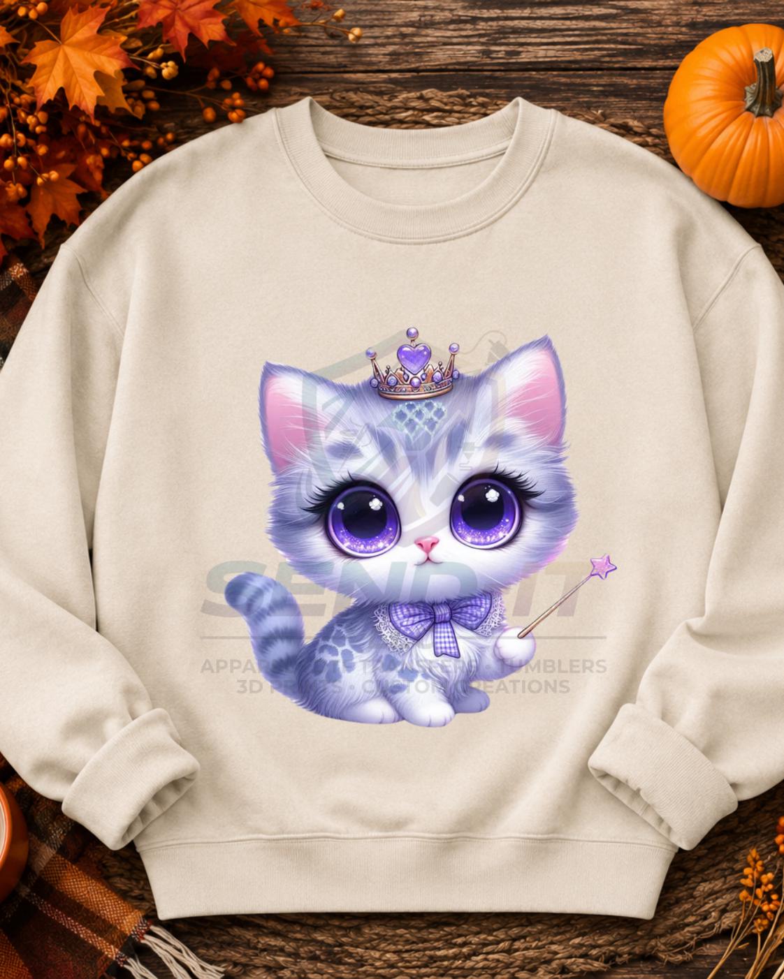 Cat, Princess, DTF Transfer