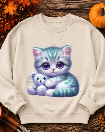 Cat, Teddy, DTF Transfer