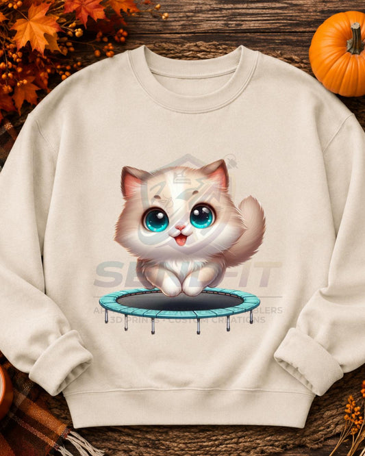 Cat, Trampoline, DTF Transfer