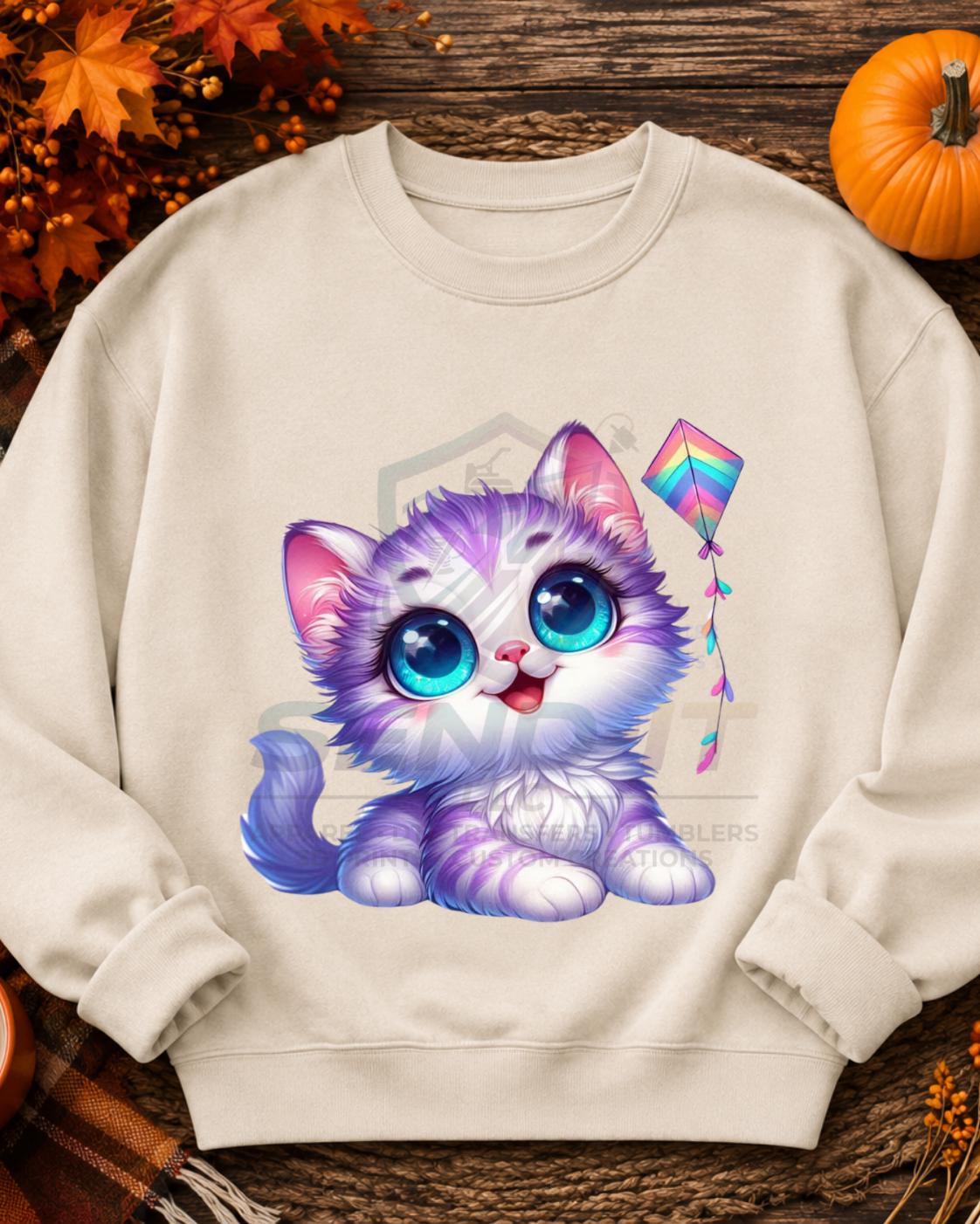 Cat, Kite, DTF Transfer