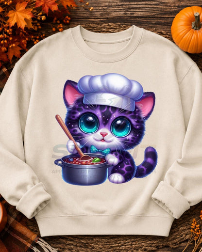 Cat, Chef, DTF Transfer