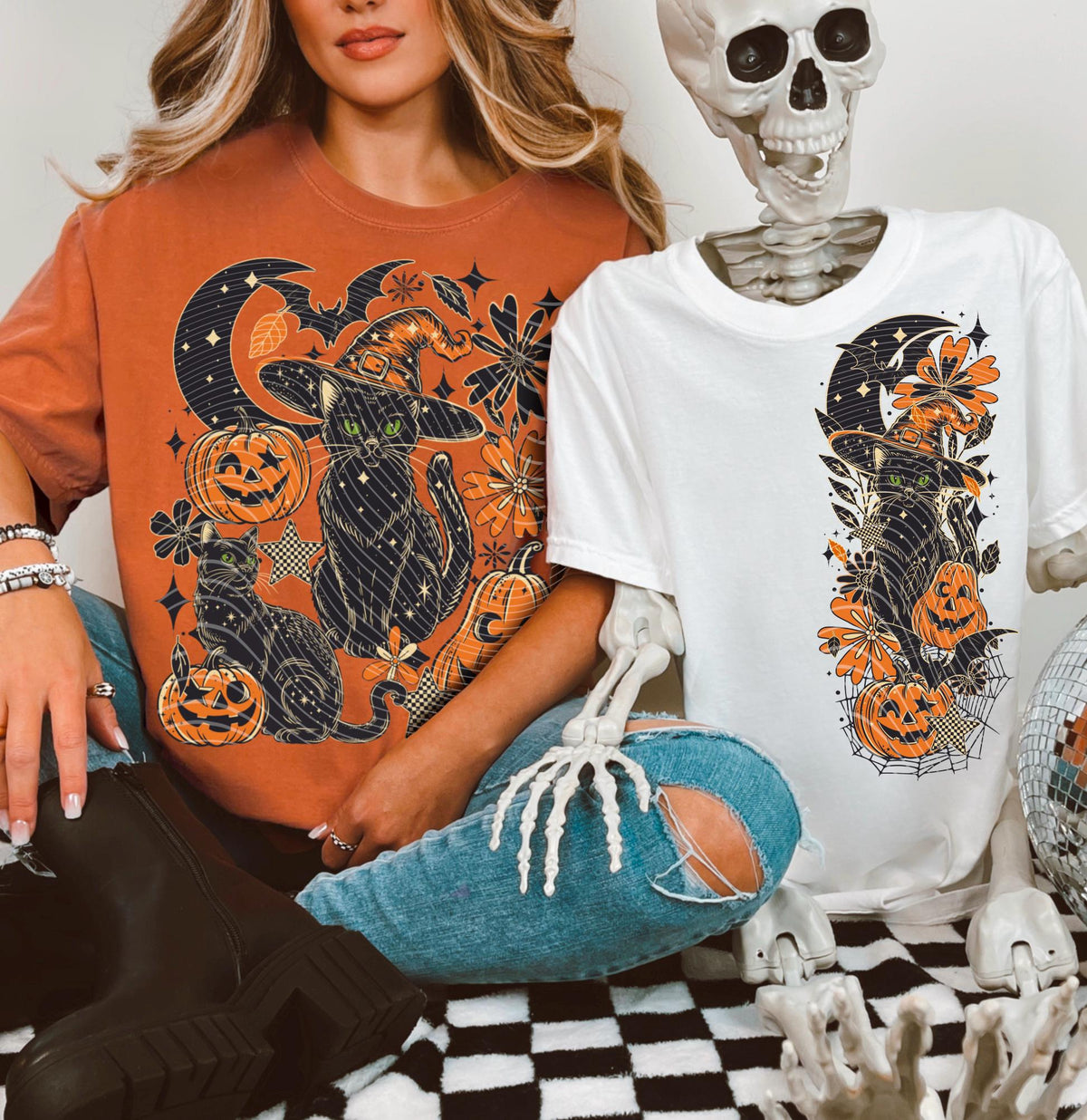 Cat, Witch, Halloween, DTF Transfer