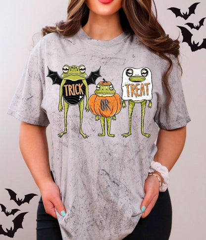 Trick or Treat, Frog, Halloween, DTF Transfer