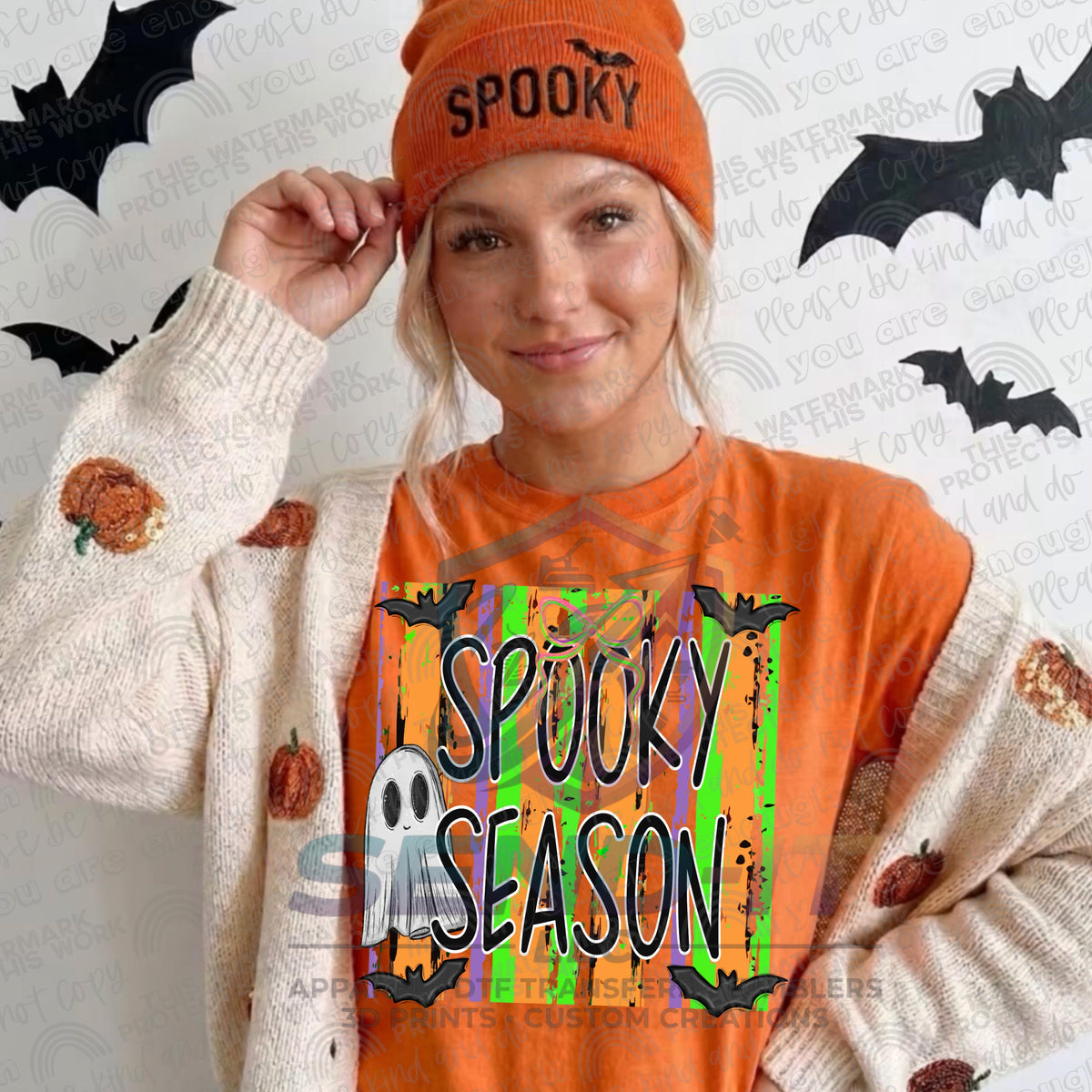 Spooky Season, Halloween, Ghost, DTF Transfer