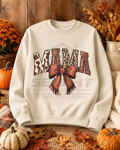 Mama, Cow, Bow, DTF Transfer