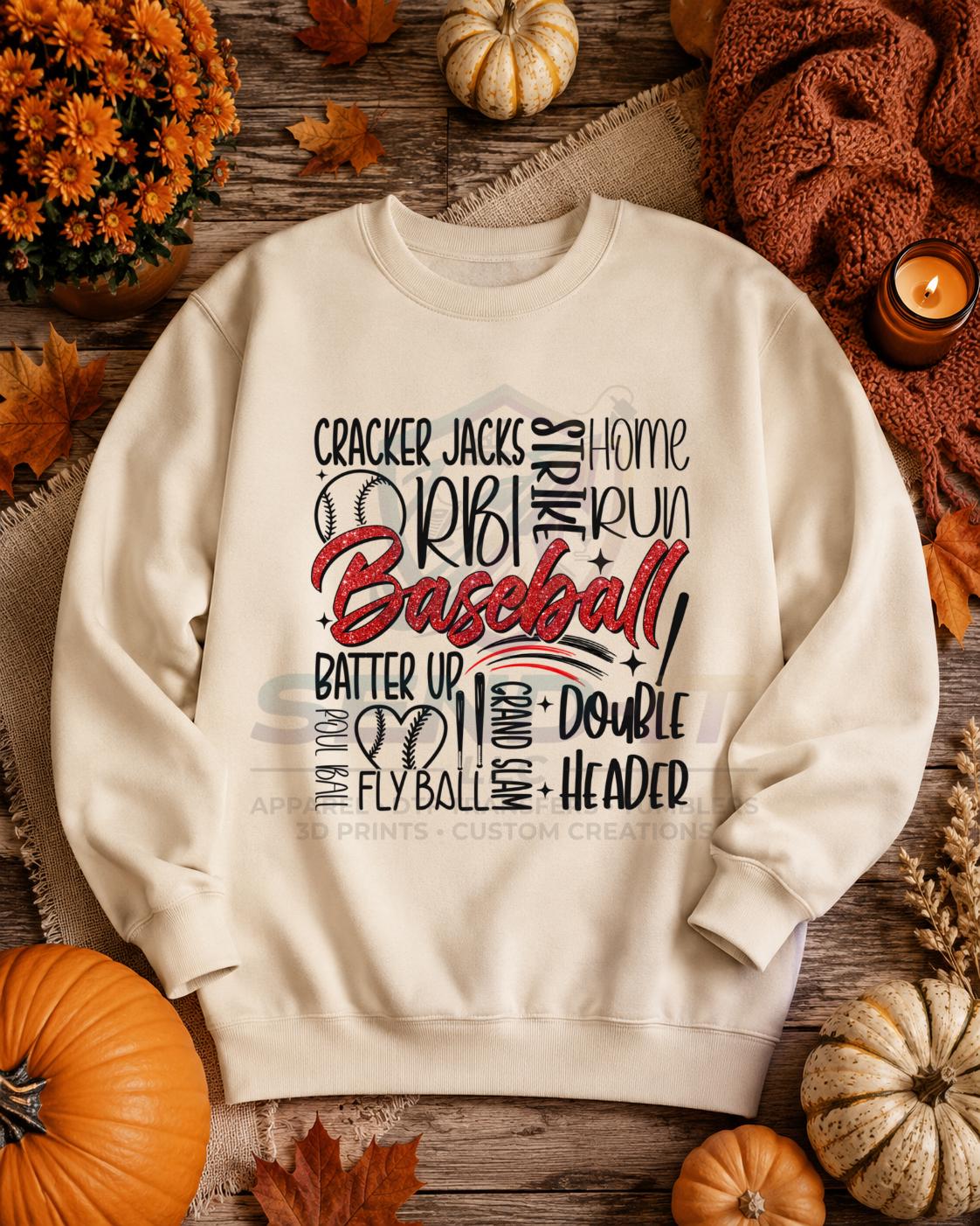 Baseball, Vocab, DTF Transfer