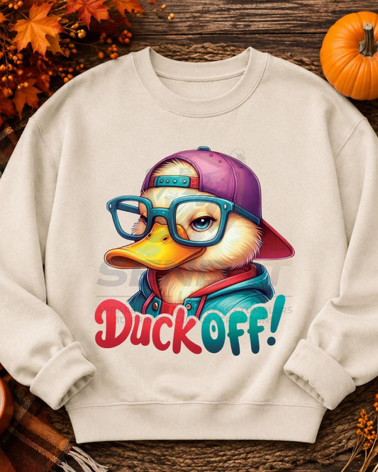 Duck Off, DTF Transfer