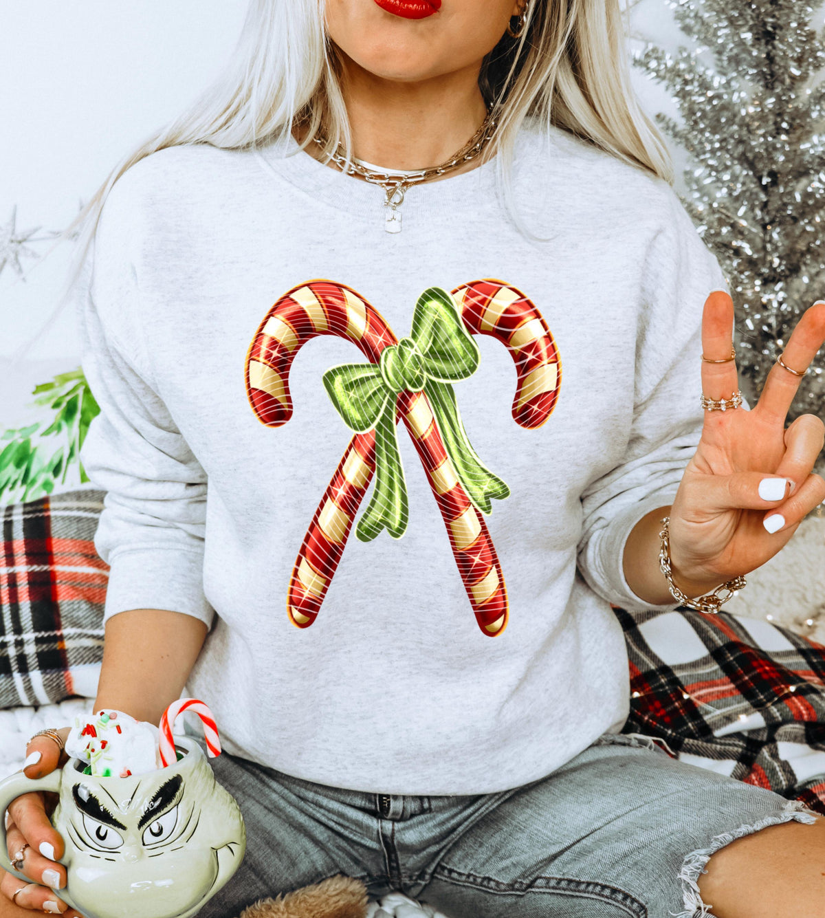 Candy Canes, Christmas, DTF Transfer