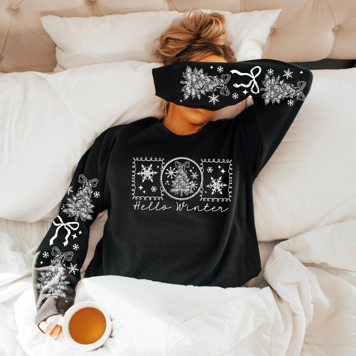 Hello, Winter, Snowflake, DTF Transfer
