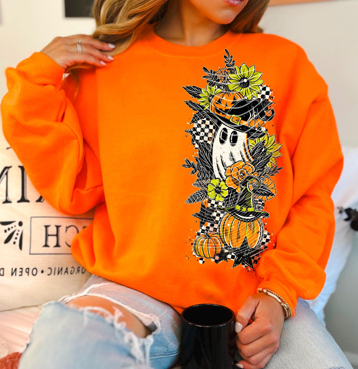 Floral, Ghosts, Halloween, DTF Transfer