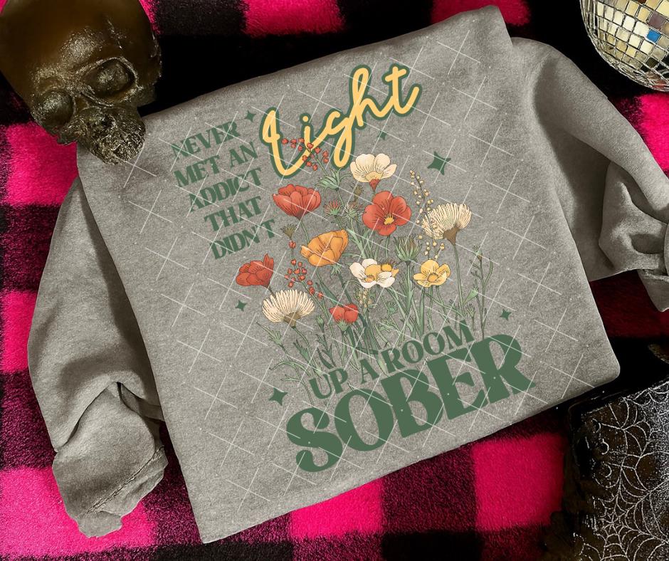 Light Up a Room, Sober, DTF Transfer